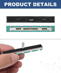 5 Pack Straight Double Linear Slide Potentiometers 8 Pin B100K 75mm Length With 60mm Travel And 15mm Handle Faders, hand holding view