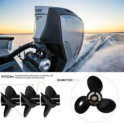 13 Inch By 19 Inch Aluminum Boat Outboard Propeller Right Hand Rotation 13 Spline For Johnson Evinrude OMC 40 to 140HP