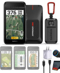 Approach G82 Launch Monitor And GPS Golf Handheld With 5 Inch Touchscreen Built In Radar Putting Metrics Virtual Caddie 43000 Preloaded Courses Bundle All In One Unit Includes USB Charger USB Cable Microfiber Cleaning Cloth For On Course And Range