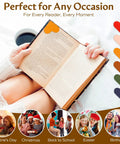 Handcrafted Leather Heart Page Corner Bookmarks For Women Teachers Soft Pu Leather With Clean Stitching Durable Reading Tools displayed on book.