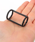 Replacement I Shaped Silicone Sealing Ring for Ice Cream Machine and Soft Serve Maker shown on a hand, black rubber gasket.