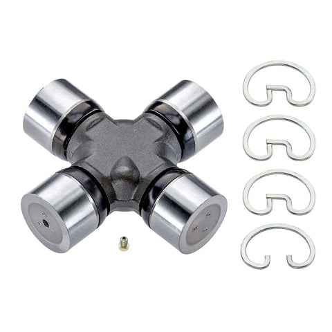 Premium Universal Joint Replacement For Chevy Silverado 2500 HD Years 7 Through 13 Fits Rear Axle Center Bearing Driveshaft Support Transmission High OE Quality Performance, steel U-joint with clips