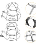Top Shelf Fire Sprinkler Head Protector Cage Covers For Upright Pendant Sidewall Compatible Systems Built Tough Impact Resistant Safety Guards shown in silver.