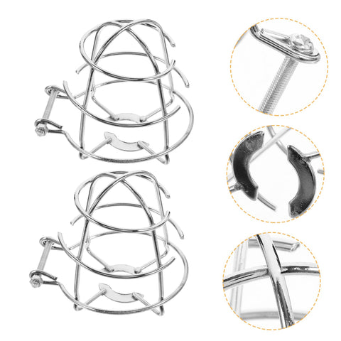 Top Shelf Fire Sprinkler Head Protector Cage Covers For Upright Pendant Sidewall Compatible Systems Built Tough Impact Resistant Safety Guards shown in silver.