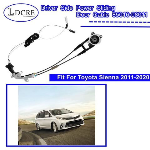 Driver Side Power Sliding Door Cable Sub Assembly With Motor Bracket For Toyota Sienna 2011-2020 Replacement Direct Fit OE