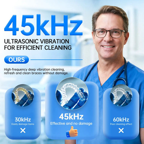 Dentist promotes 45kHz Ultrasonic Retainer Cleaner Pod With Digital Timer For No-Fuss At-Home Pro-Grade Deep Cleaning