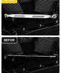 Biker Grade Chrome Shift Linkage Rod For Harley Davidson Touring Bikes 1986 2024 Bolt On Replacement For Smooth Shifts On Softail Dyna Fatboy Street Glide Road Glide Road King Electra Glide, chrome linkage rod installed on Harley V-twin