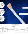 Diagram of Indoor Six Foot Extension Cord With Built In On Off Switch, Two Prong Polarized Plug, 18 AWG Copper Wire, UL Listed