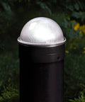 Summit Chain Link Solar Post Cap Black With High Output LED Lights Up Automatically At Night Fits 1 7/8 In To 3 In Posts