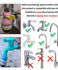 Snag This Badass Three Pack Faucet Water Filter Six Layer Activated Carbon Cartridge Strips attached to varying faucet types.