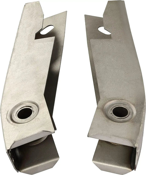 Jeep Wrangler YJ Rear Shackle Mount Frame Rust Repair Kit, Steel Pair, under rear body bracket reinforcement for 1987-1995 models