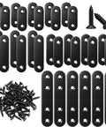 Heavy Duty Stainless Steel Straight Bracket Kit With 30 Brackets And 72 Screws For Wood Repair, Furniture, Cabinets, And DIY Projects