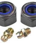 Beefy Heavy Duty Stabilizer Link With Patented Sintered Bearings, nylon nuts and SAE grease fittings for trucks and SUVs.