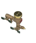 Anti Siphon Pressure Vacuum Breaker With Quarter Turn Shutoff And Tee Handles One Half Inch Beefy Bronze Body top view