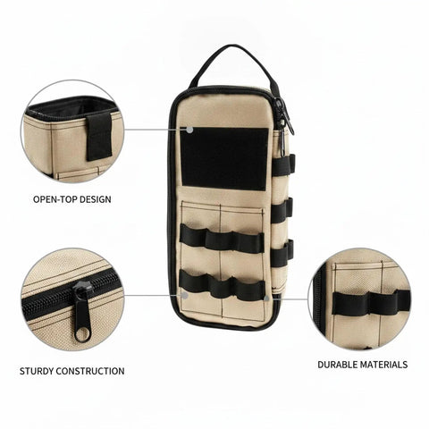 1 Pack Tool Storage Bag Portable Oxford Cloth Organizer for small hand tools and hardware, compact workbench caddy.