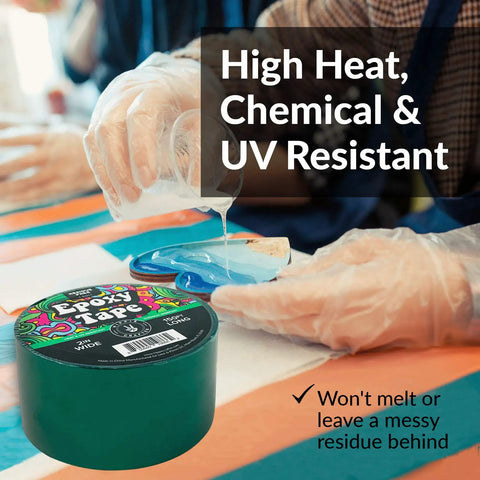 Person using Resin Tape For Epoxy Molding And Mold Release No Mess Easy Peel UV Resistant Thermal Adhesive Micro Pour Form