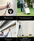 Heavy Duty Cart Airless Paint Sprayer Cranking Out 3300 PSI And 0.33 GPM High Flow To Crush Exterior Walls Decks And Fences featuring 360° swivel joint and 25ft hose.