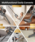 Cordless Vacuum Cleaner 10-In-1 Lightweight Stick With 45-Minute Runtime used on sofa, curtain, staircase, car seat, pet hair