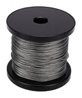 1.5mm 304 Stainless Wire Rope 100m Kit With 100 Aluminum Crimping Sleeves For Outdoor Hanging And Garage Setup Rustproof Aircraft Cable System Great For DIY Projects And Weatherproof Outdoor Installations Pro Grade Easy Install on spool