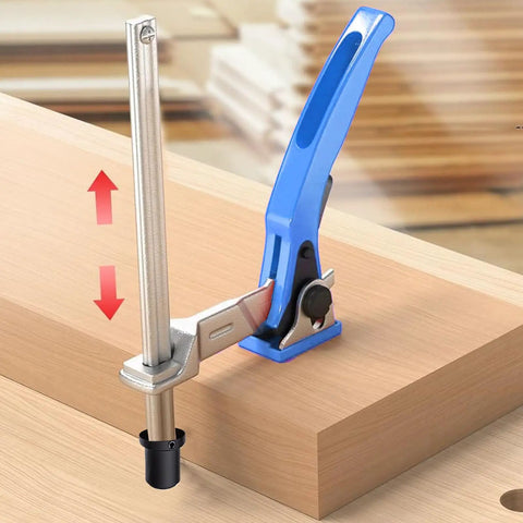 5/8 Inch Bench Dog Clamp 2 Pack Quick Ratchet Workbench Clamps With Non Slip Pad for woodworking on wooden surface