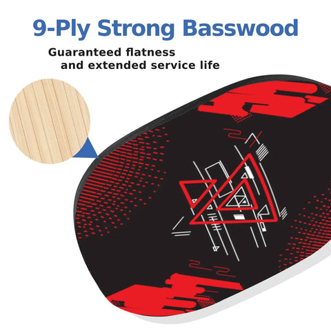 Premium Wood Pickleball Paddle Set For Men And Women with 9-ply basswood paddle highlighting durability