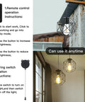 Solar Pendant Lights For Outdoor Spaces, Automatic Solar Powered Hanging Chandeliers For Gazebos And Patios with remote control
