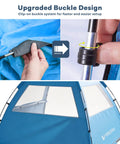 Beach Tent Sun Shelter For 3 4 6 8 People UPF 50 UV Protection Cabana Shade Tent Lightweight No Fuss Easy Setup Portable Canopy with upgraded buckle design