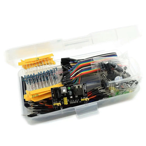 Comprehensive Electronic Component Kit for Arduino Raspberry Pi and STM32 Projects With 830 Tie Point Breadboard in box