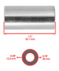 Rear Swing Arm Bushing Kit For Honda Includes Pivot Shafts And Collars Needle Bearing Dust Seals Bolts Nuts And Bearing with dimensions