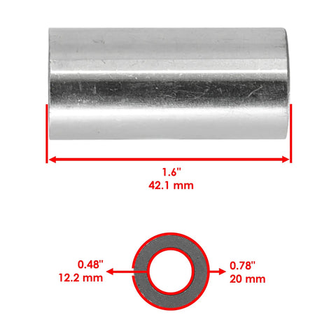 Rear Swing Arm Bushing Kit For Honda Includes Pivot Shafts And Collars Needle Bearing Dust Seals Bolts Nuts And Bearing with dimensions