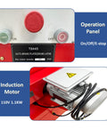 Brake Drum And Disc Lathe For Small And Medium Vehicles With Variable Frequency Speed Control 110V 1100W showing panel and motor