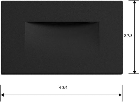 LED Stair Lights Indoor Outdoor 3W Warm White 3000K Step Lights for Stairs and Hallways Black Finish Horizontal Mount