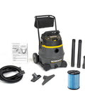 Heavy Duty Wet Dry Shop Vac 14 Gallon High Power Vacuum Cleaner With 6.0 Peak HP Filter Dust Bag Hose And Attachments Plus Cart visible