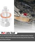88Pcs Car Oil Drain Plug Gasket Kit With 6 Aluminum Sizes And 5 Copper Sizes M10 M12 M14 M16 M18 Crush Washer Set shown in use