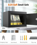 Small Safe Box With Key Lock And Coin Slot For Cash Jewelry And Coins Beefy Steel Security Deposit Box Open on Table 0.24 Cubic Feet