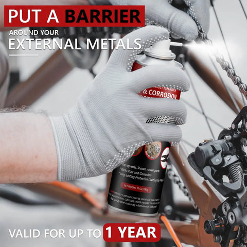 Heavy Duty Rust And Corrosion Inhibitor Spray With Long Lasting Protection used on bicycle chain