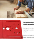 Universal Aluminum Router Table Insert Plate With Precision Center Hole Bands Hella Tough Woodworking Bench Upgrade, red anodized aluminum.