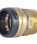 1 Inch MNPT Push To Connect Brass Plumbing Fitting For PEX Copper CPVC PE RT HDPE Pipe With No Tools Required