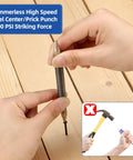 Using Beefy Dual Head Nail Setter And Hinge Pin Punch Set Kit, 3 Piece Spring Nail Punch Kit with 5000 PSI Striking Power on wood