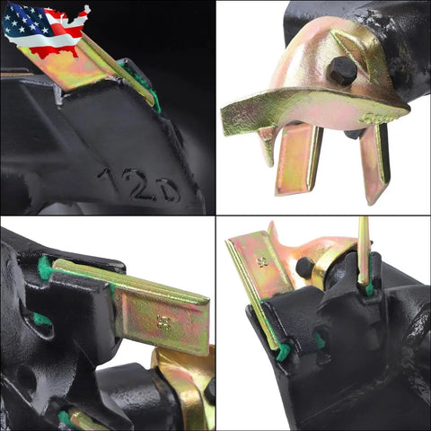 Close-up details of 12 Inch By 48 Inch Auger Bit With 2 Inch Hex Collar For Skid Steer Post Hole Digger Attachment teeth and pilot bore