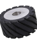 Top Shelf Aluminum Core Rubber Contact Wheel For Belt Sanders And Polisher Machines Featuring Serrated Grip Surface Rock Steady Replacement Part.