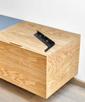 Beefy Heavy Duty Black Steel Shelf Brackets For Wall Mounted Cabinets With Thick L Shaped Design on wooden cabinet