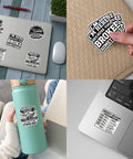 12 Piece Aircraft Mechanic Stickers Pack Dope Aviation Decals For Planes And Maintenance Techs applied on various surfaces