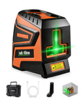 Green Laser Level 2-Line Self-Leveling Cross Line Laser With USB-C, Fast Auto Level In 2 Seconds, 3mm Accuracy At 10m, Manual Mode For Angled Layouts, High Visibility 40mW Laser Tool For DIYers And Pros, shown with case and USB cable