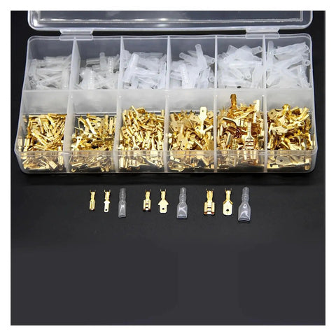 Check Out This Awesome ZC450PCS Electrical Wire Connector Kit With 2.8mm And 4.8mm And 6.3mm Insulated Crimp Terminals For Female And Male Spade Connections Made Easy Without Any Hassle At All Great For Pros And DIYers Alike Who Need Solid Reliable transparent case with 2.8mm, 4.8mm, 6.3mm insulated crimp terminals