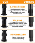 Built Tough As Nails Adjustable Bed Support Legs Six Pack Heavy Duty Telescopic Center Stands with wider and thicker designs