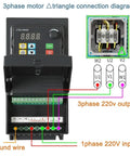 Plug And Play 380V Variable Frequency Drive Inverter For Three Phase Motors With Soft Start And RS485, 1.5KW Power, Easy Speed Control, Built Tough VFD Controller For Industrial Equipment wiring diagram