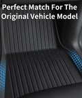Tough As Nails TPE Floor Mats For Tesla Model 3 Highland 2023 Through 2025 contoured black design with textured grooves.