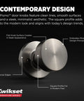 Pismo Dummy Door Knob For Interior Doors Single Sided Push Pull Handle For Closets French Doors And Pantries Satin Nickel Non Turning Interior Knob With Microban Protection Contemporary Look And Easy Modern Upgrade, satin nickel finish