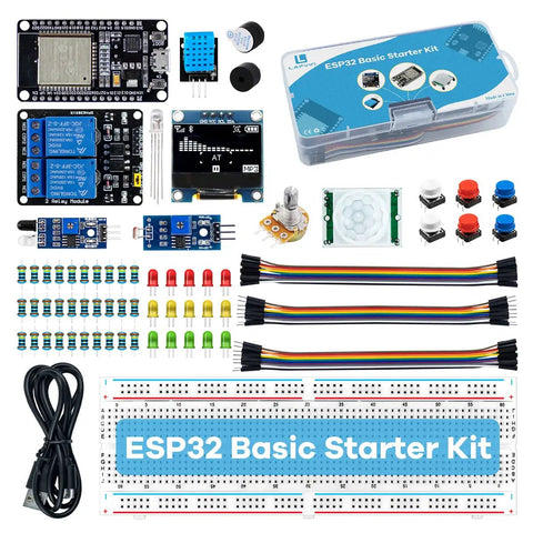 Starter Kit For ESP32 Development Board With WiFi IoT Learn To Code Fast No Fuss Setup Grab And Go Arduino IDE Compatible Tutorial Included